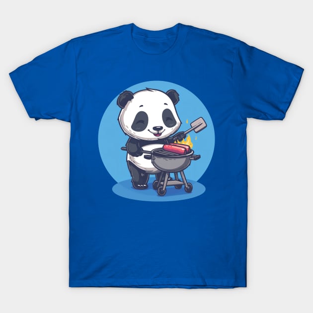 Barbeque Panda Likes the Meat T-Shirt by BuzzBenson